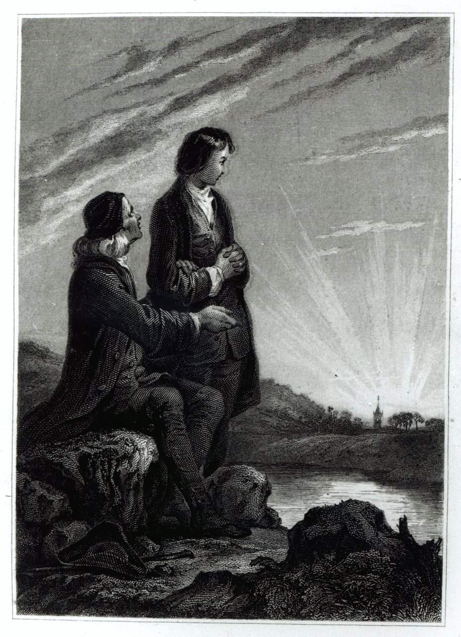 Illustration för "Emile" av Jean-Jacques Rousseau (1712-78) av Alfred Johannot