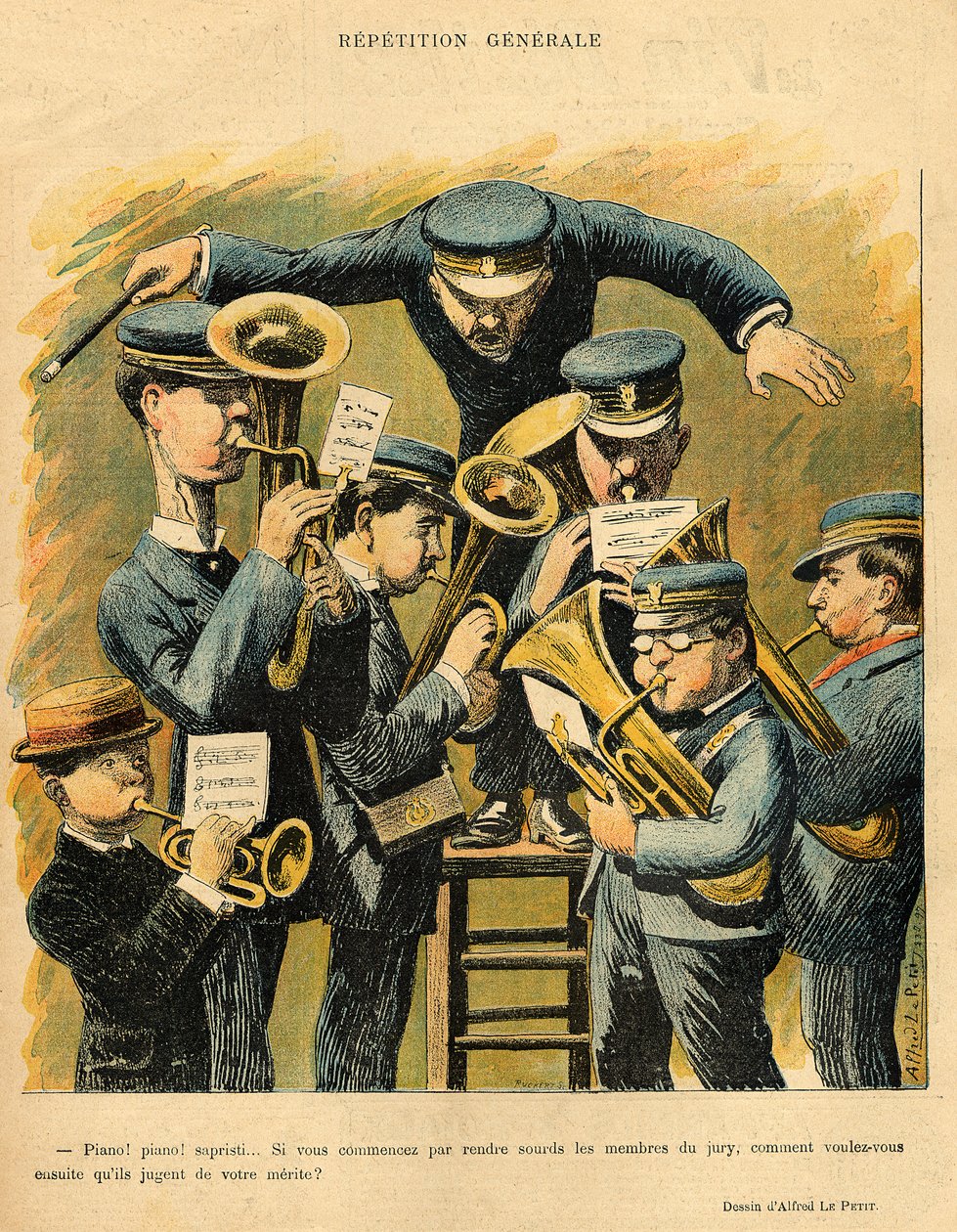 Bandrepetition, från baksidan av 