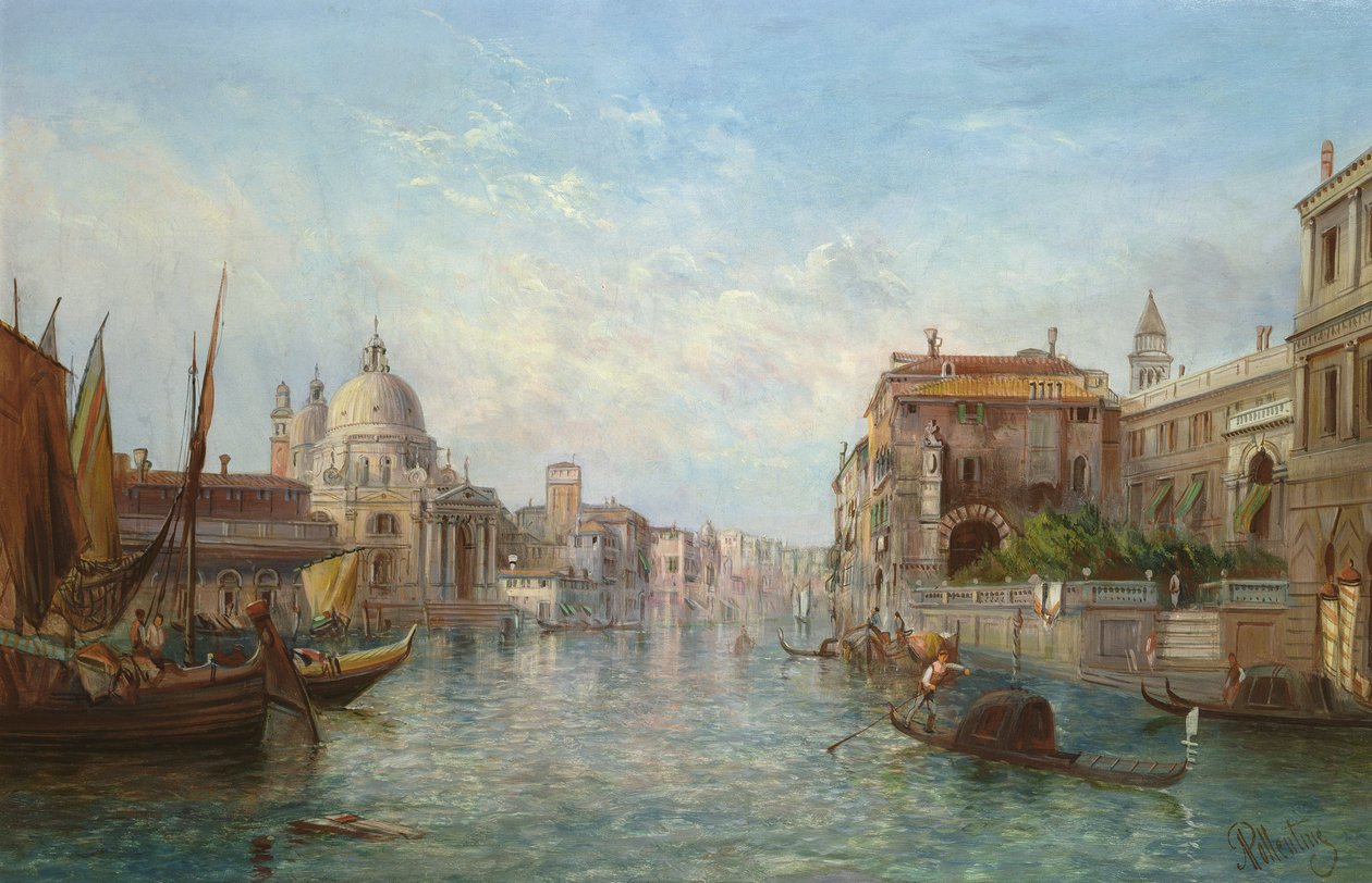 Utsikt över Canal Grande, Venedig av Alfred Pollentine