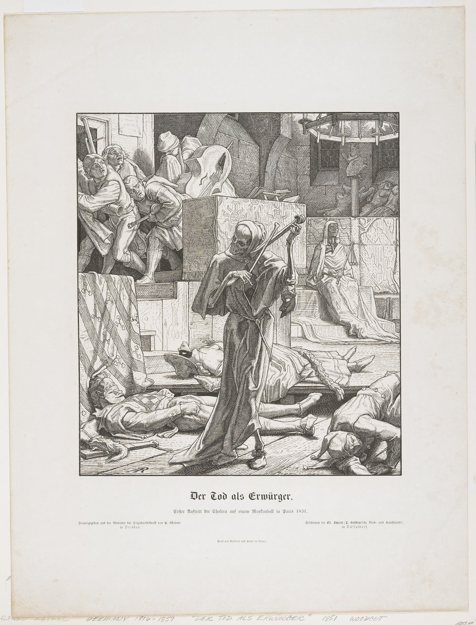 Död som en Strangler, 1851 av Alfred Rethel