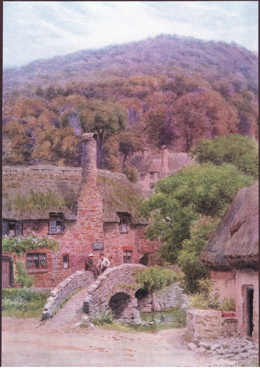 Allerford, Somerset, från The Cottages and the Village Life of Rural England publicerad av Dent & Sons Limited, 1912 av Alfred Robert Quinton