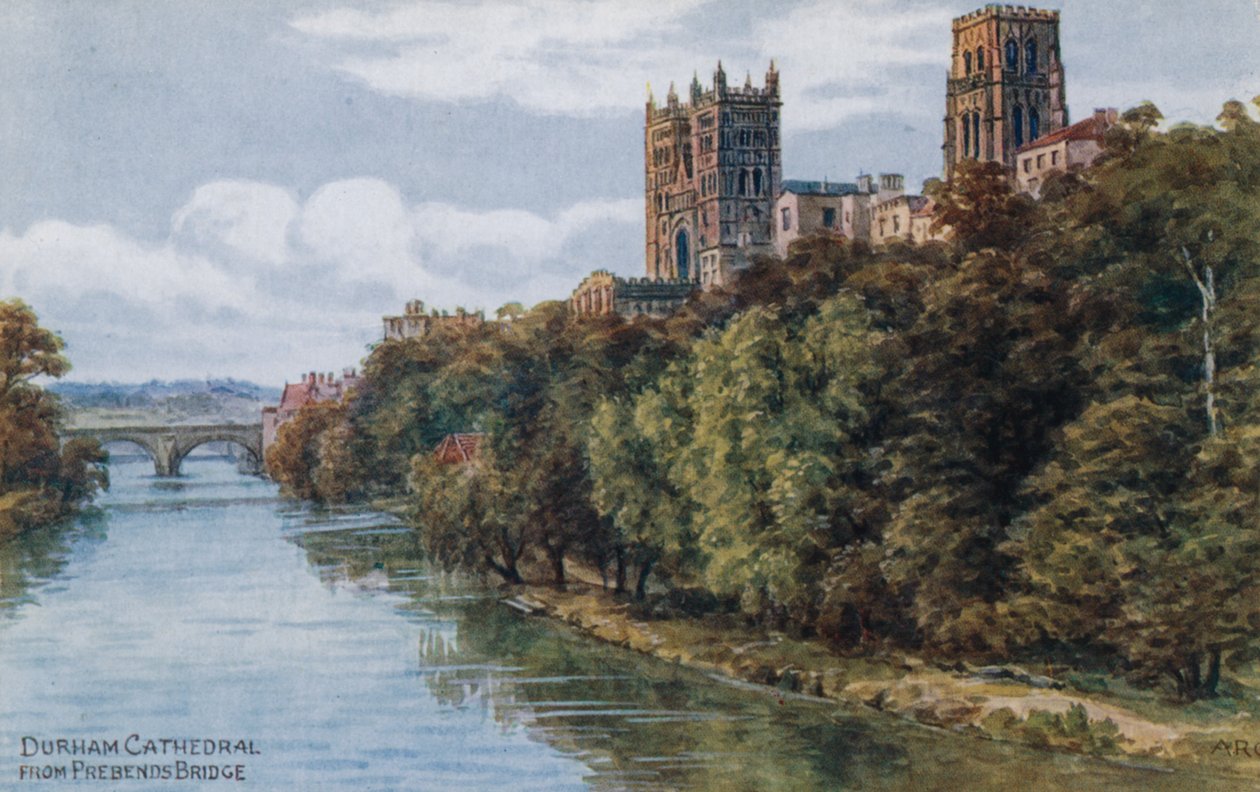 Durham Cathedral, från Prebends Bridge av Alfred Robert Quinton