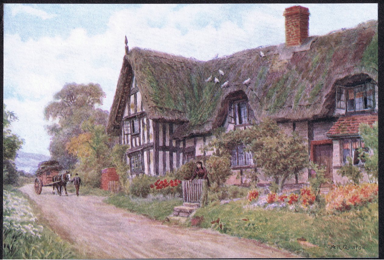Great Comberton, Worcester, från The Cottages and the Village Life of Rural England publicerad av Dent & Sons Limited, 1912 av Alfred Robert Quinton