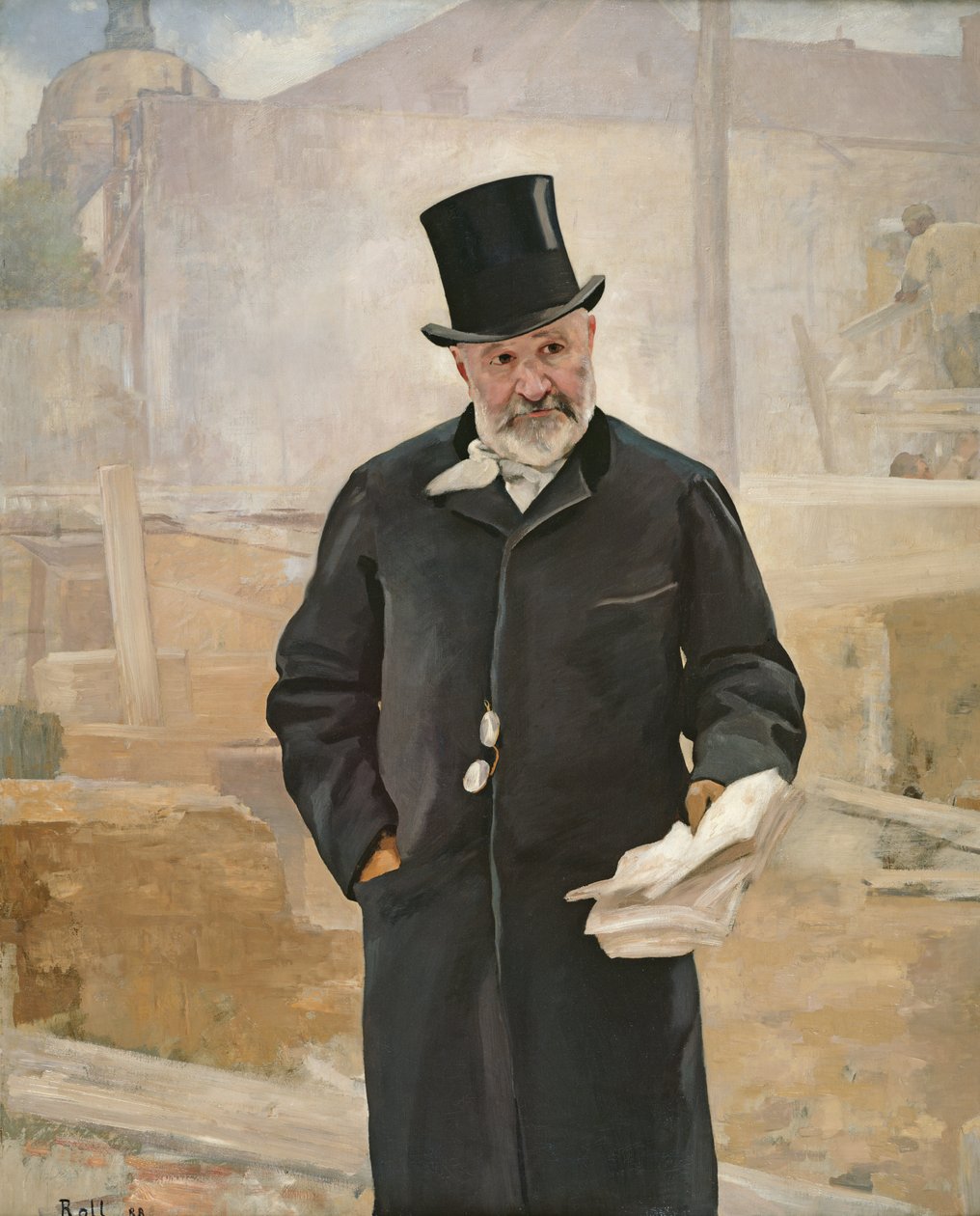 Portræt af Jean Charles Adolphe Alphand (1817-91) 1888 sverige av Alfred Roll