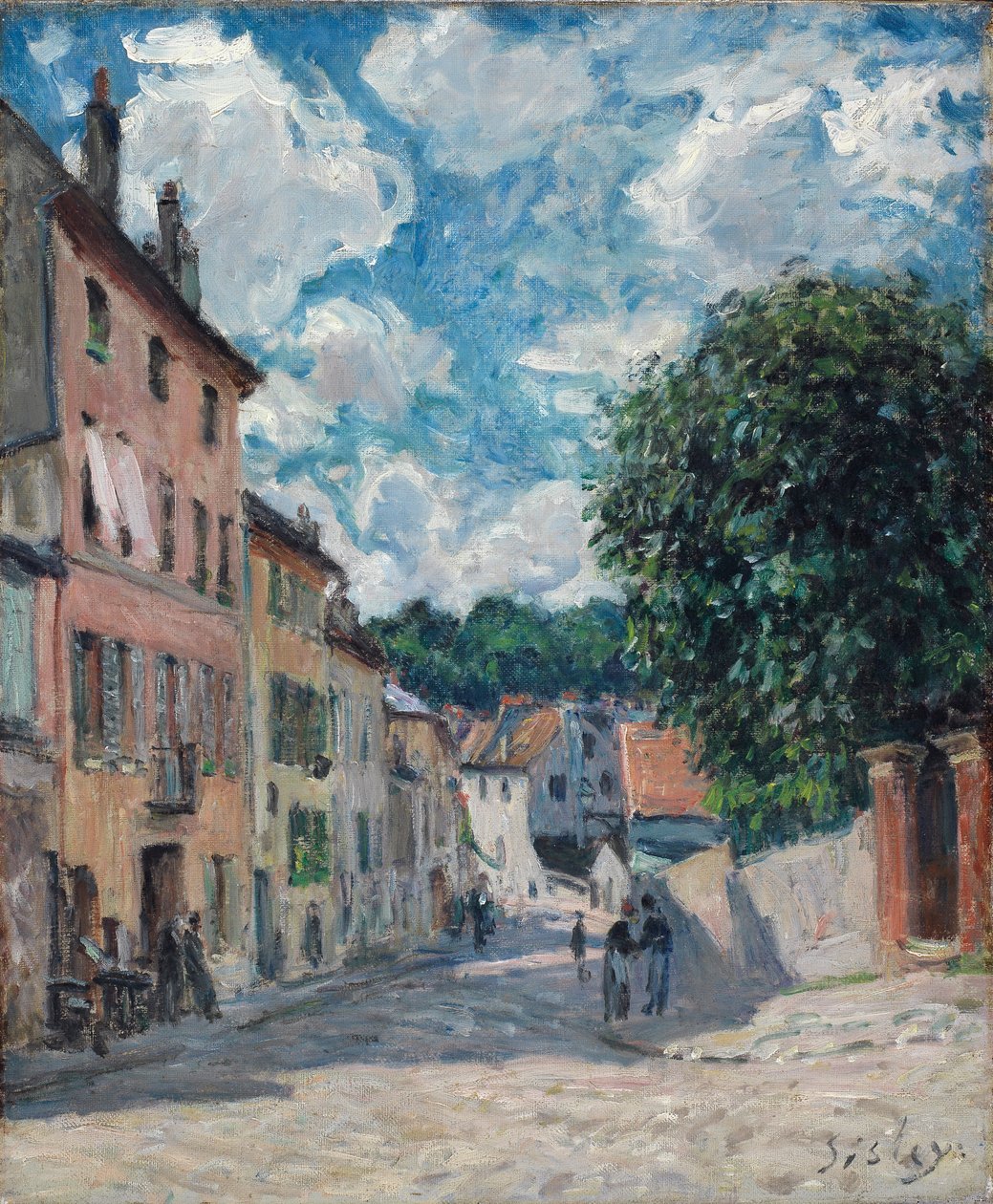 A Street, möjligen i Port-Marly, 1876 av Alfred Sisley