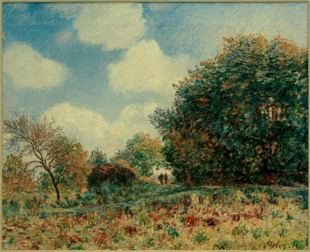 Stig vid ingången till en skog av Alfred Sisley