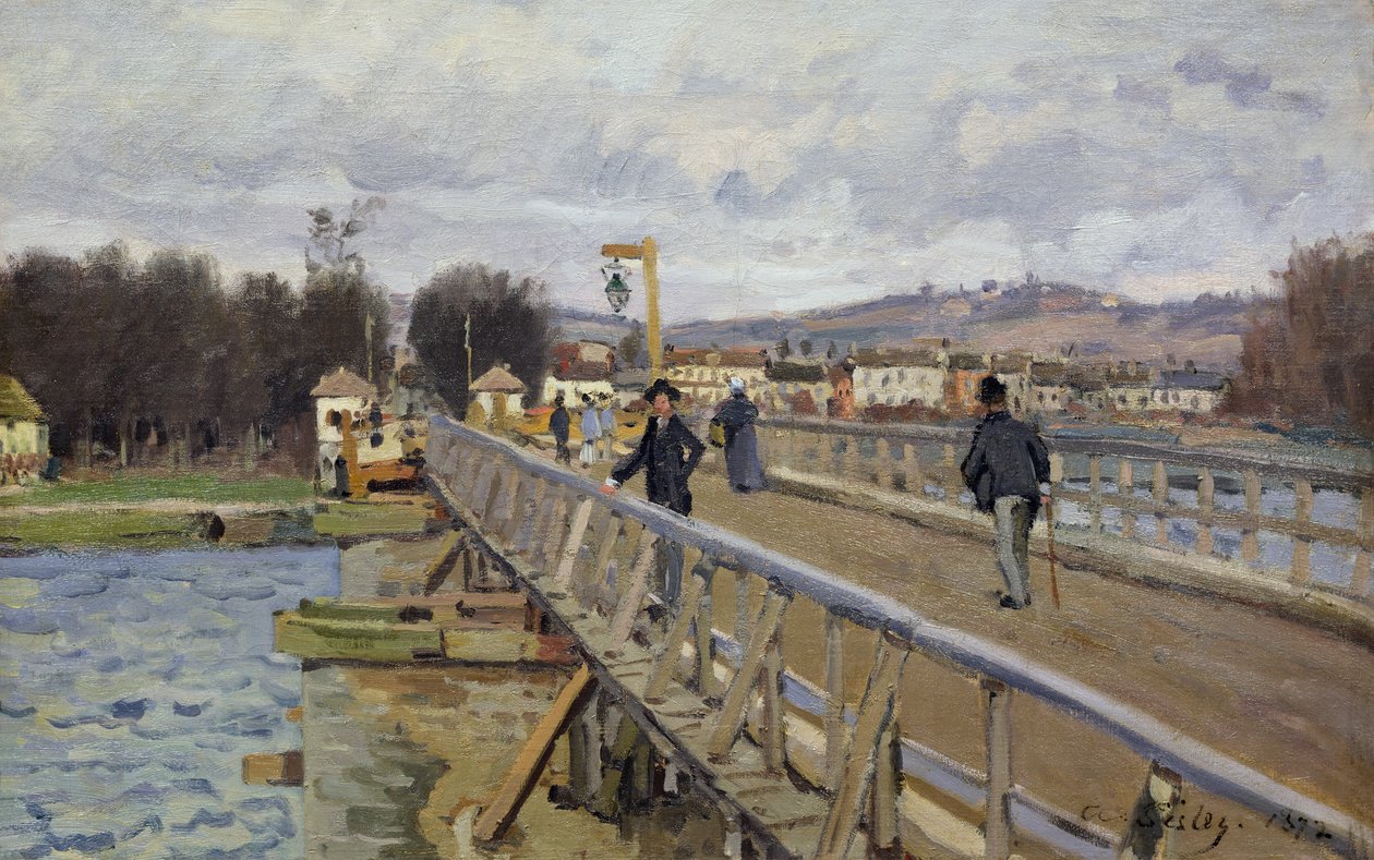 Gångbro vid Argenteuil, 1872 av Alfred Sisley