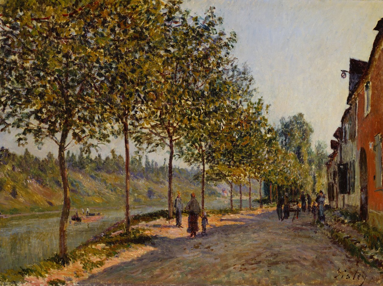 June Morning in Saint-Mammès av Alfred Sisley