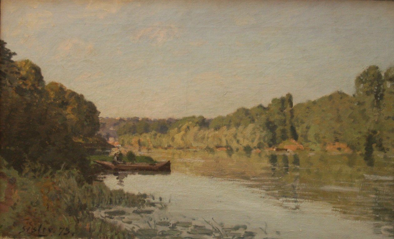 Landscape from Bougival av Alfred Sisley