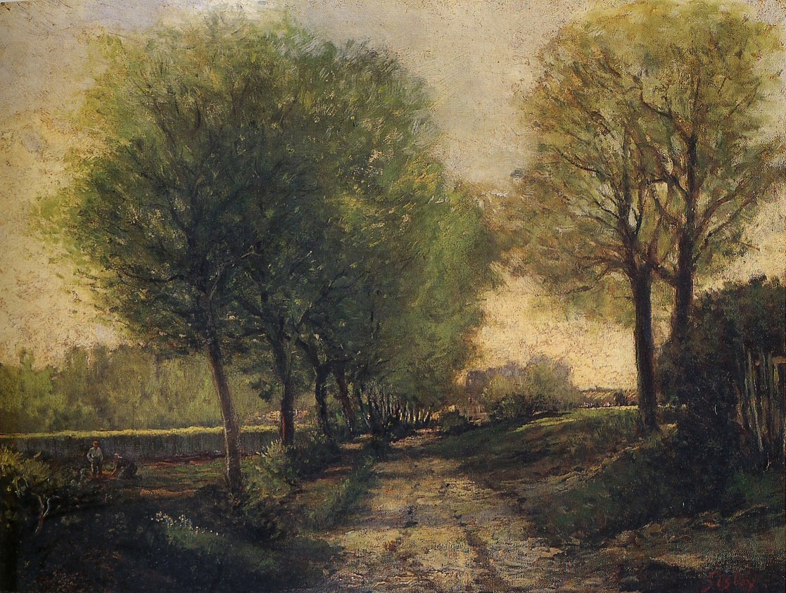 Lane near a Small Town av Alfred Sisley