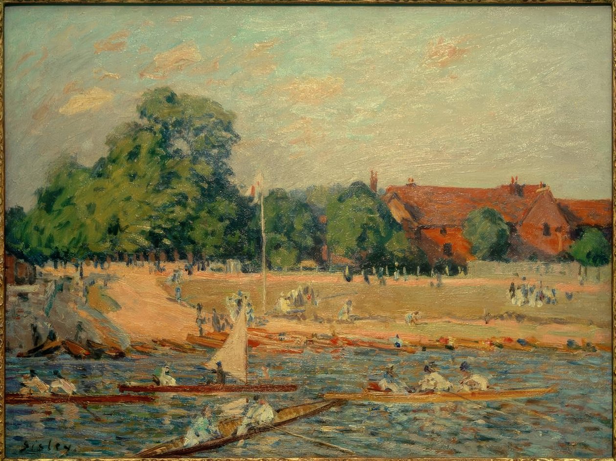 Regattan i Hampton Court av Alfred Sisley