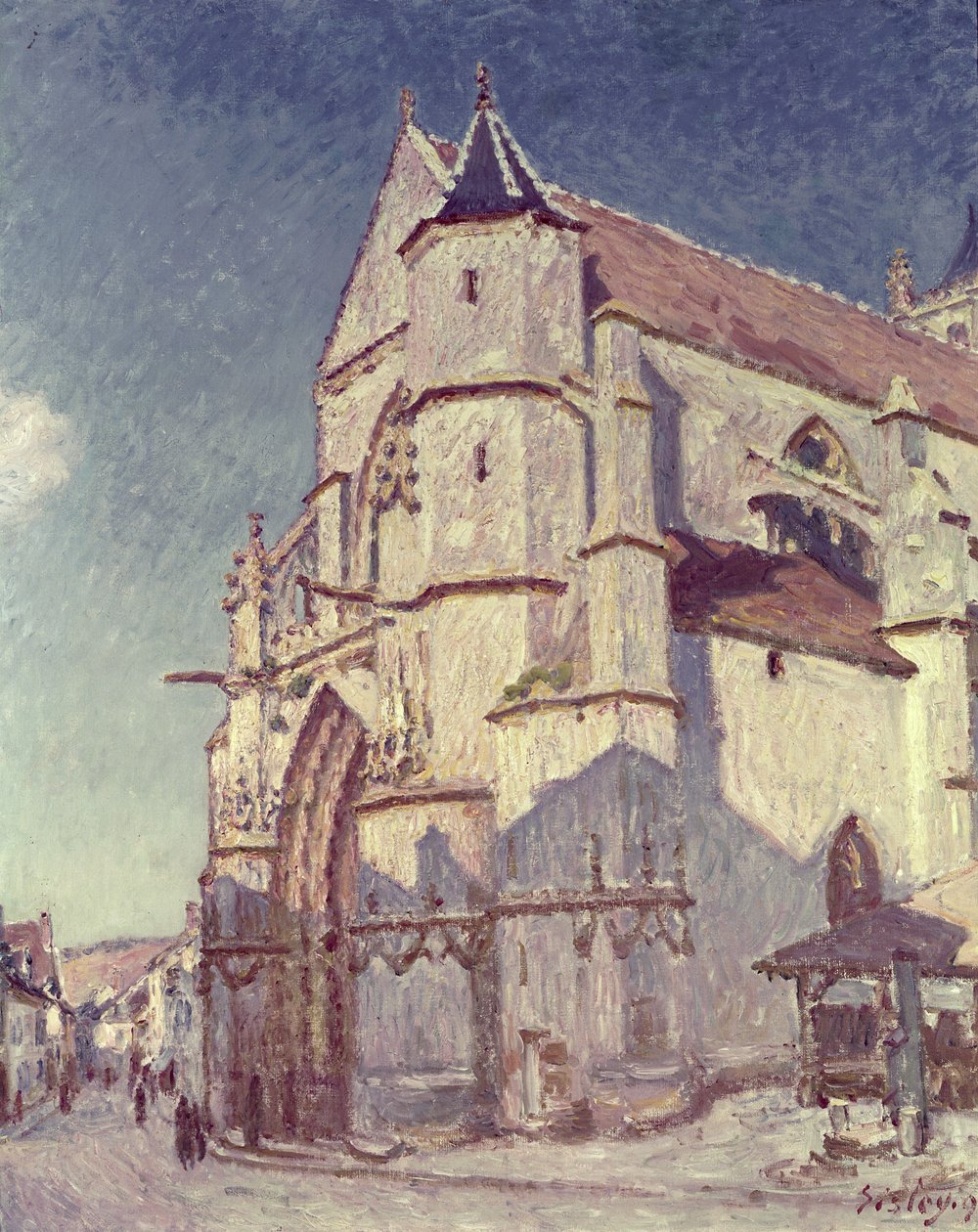 Kyrkan i Moret, 1894 av Alfred Sisley