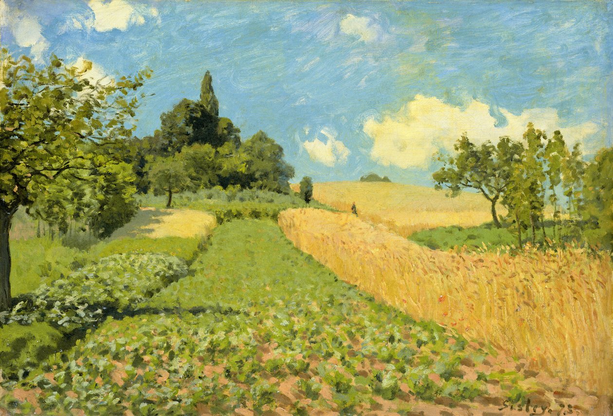 Cornfield (nära Argenteuil) av Alfred Sisley