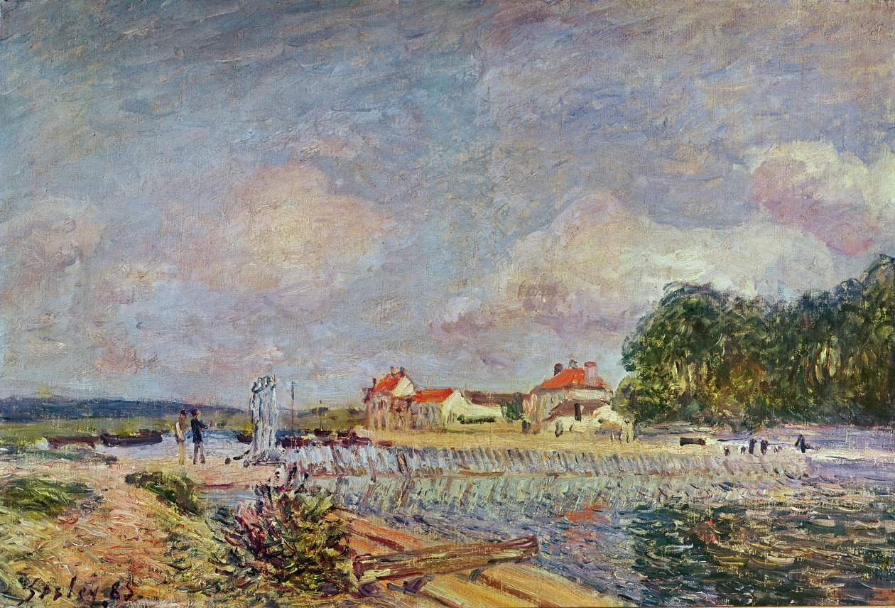 Dammen, 1885 av Alfred Sisley