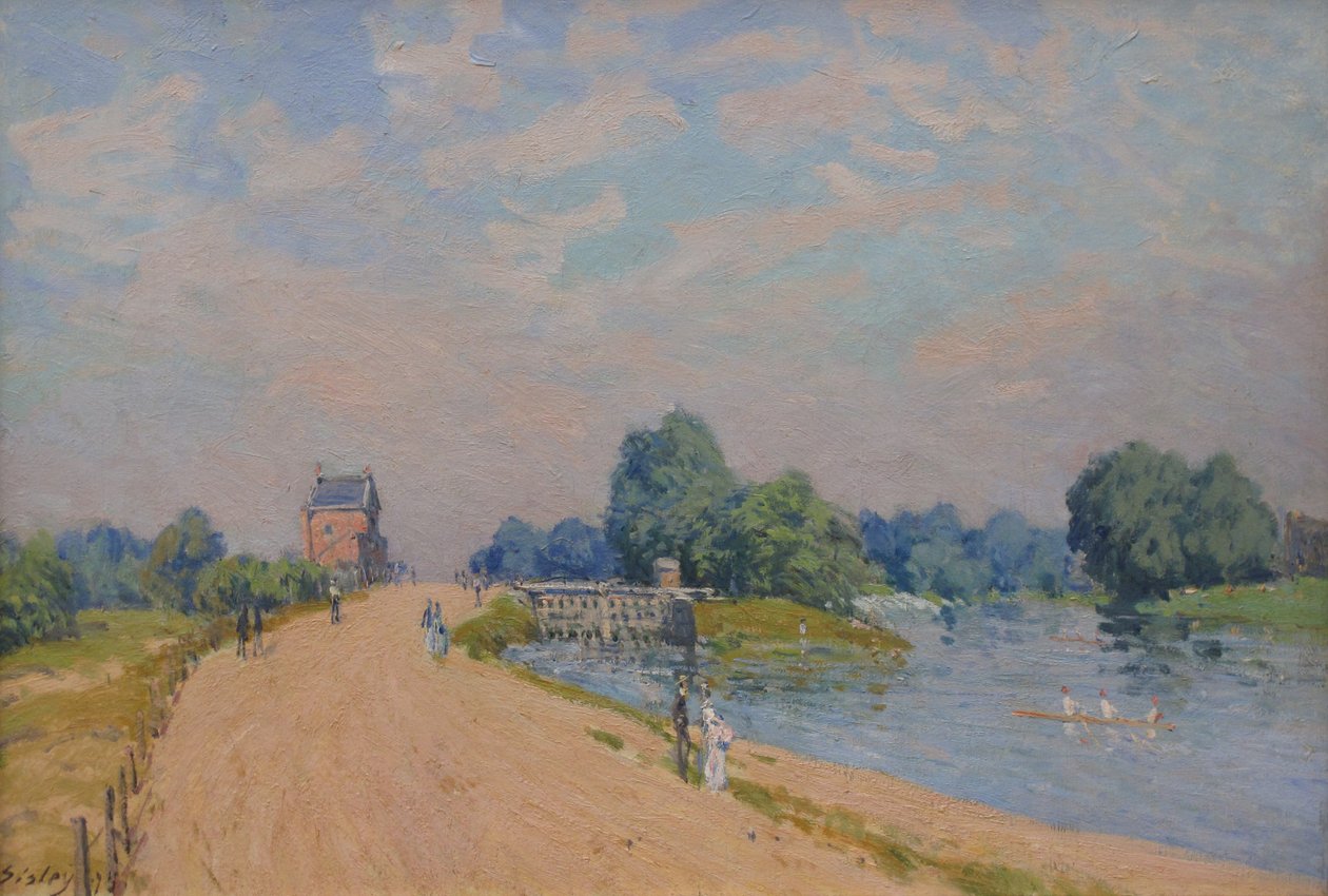 The Road to Hampton Court av Alfred Sisley