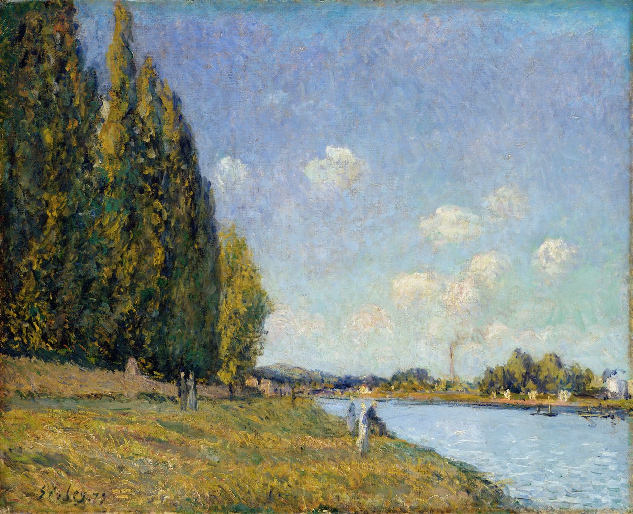 Seine huko Billancourt, 1879 swed av Alfred Sisley