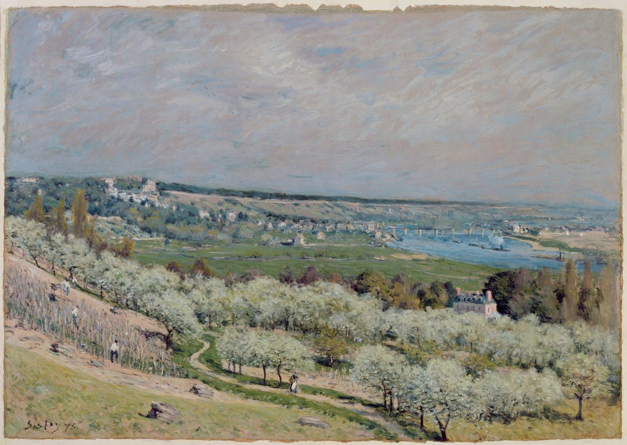 Terrassen i Saint-Germain, våren 1875 av Alfred Sisley