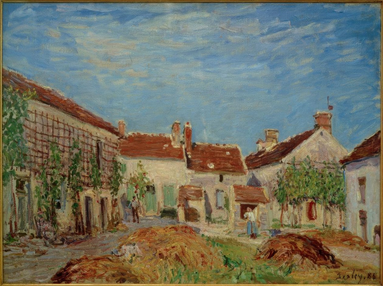 En domstol i Sablons av Alfred Sisley