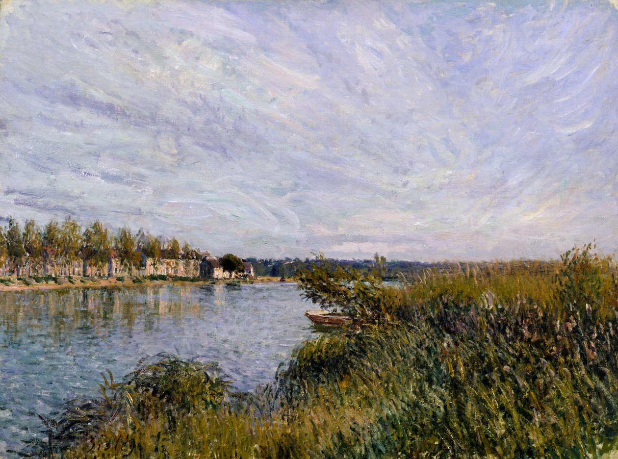 View of Saint-Mammès av Alfred Sisley