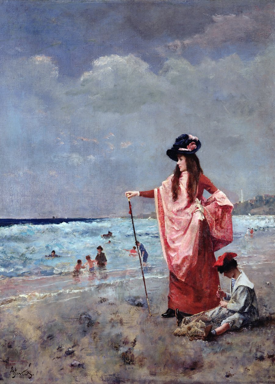 På stranden av Alfred Emile Stevens