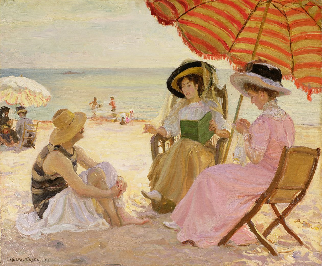 Stranden, 1929 av Alfred Victor Fournier