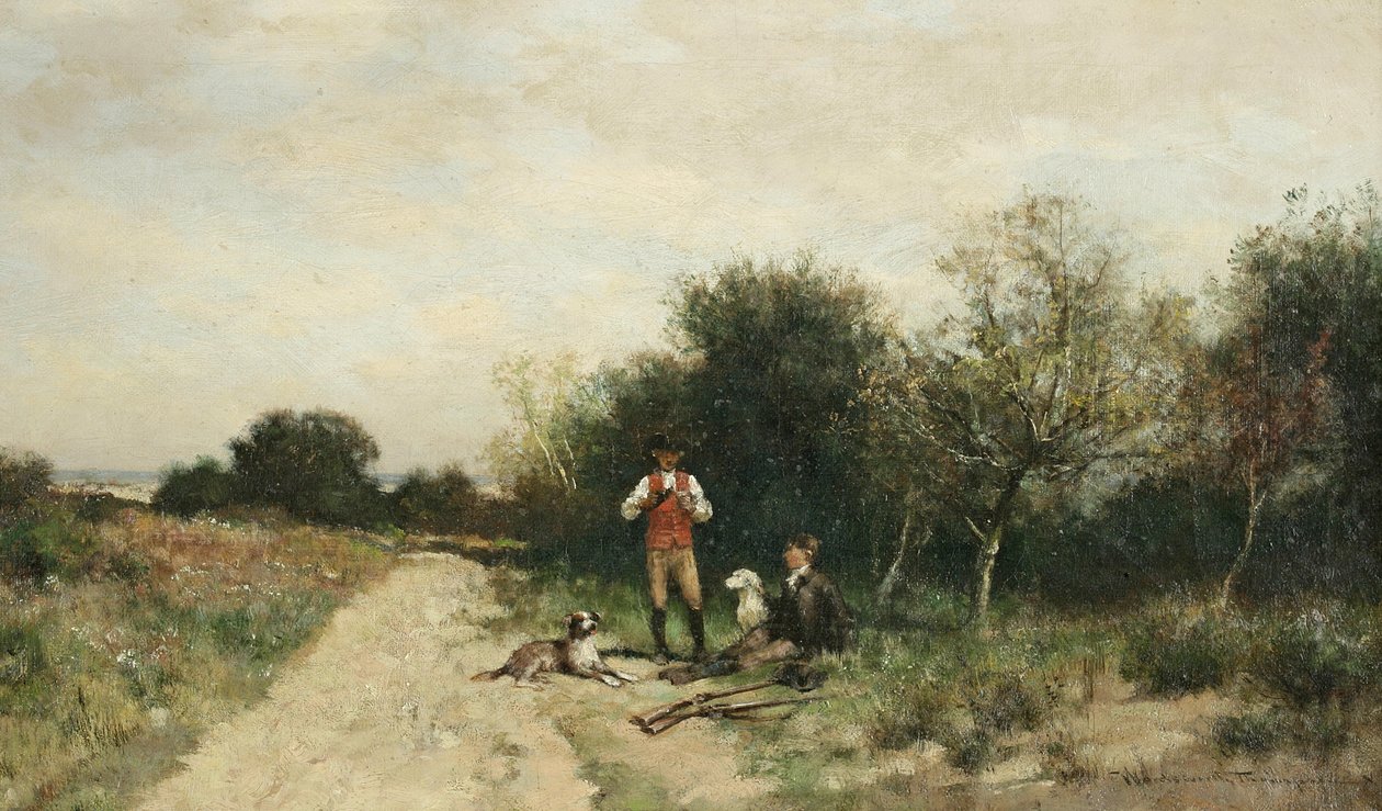 Jägare tar en paus av Alfred Wordsworth Thompson