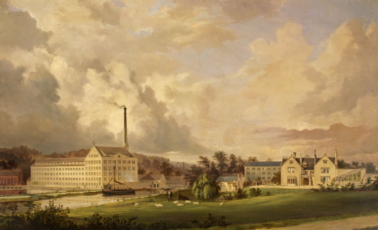Ebley Cloth Mills, Stroud, Gloucestershire av Alfred Newland Smith