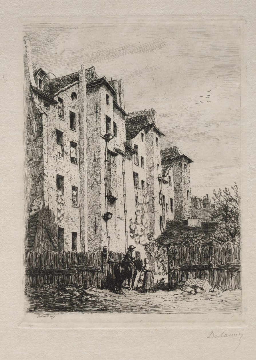 Hus, Rue de Lyonnais av Alfred Alexandre Delauney
