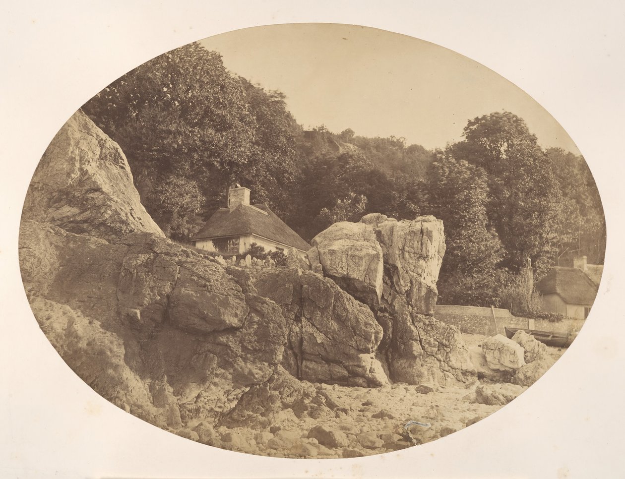 Babbacombe, från stranden, 1857. av Alfred Batson