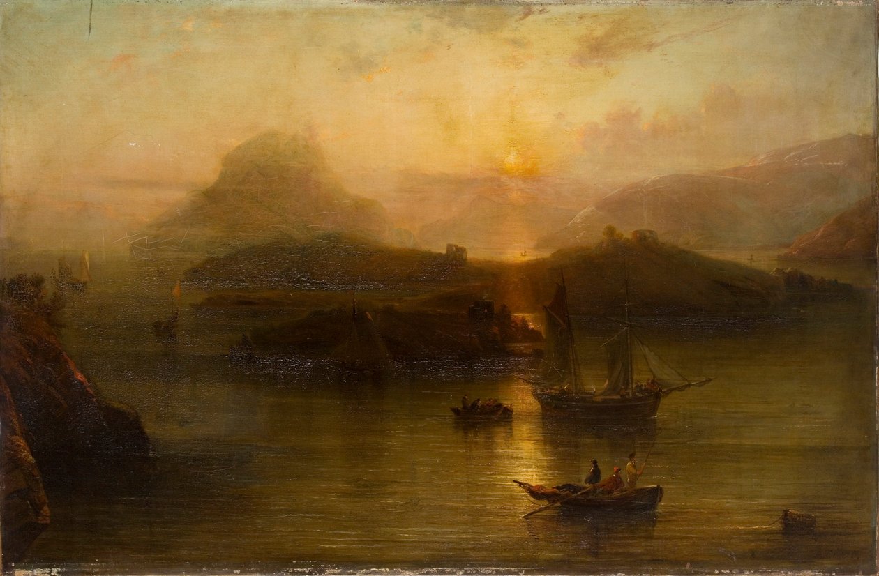 "Wicklow Head och Blackrock Castle", 1827-1883 av Alfred Clint