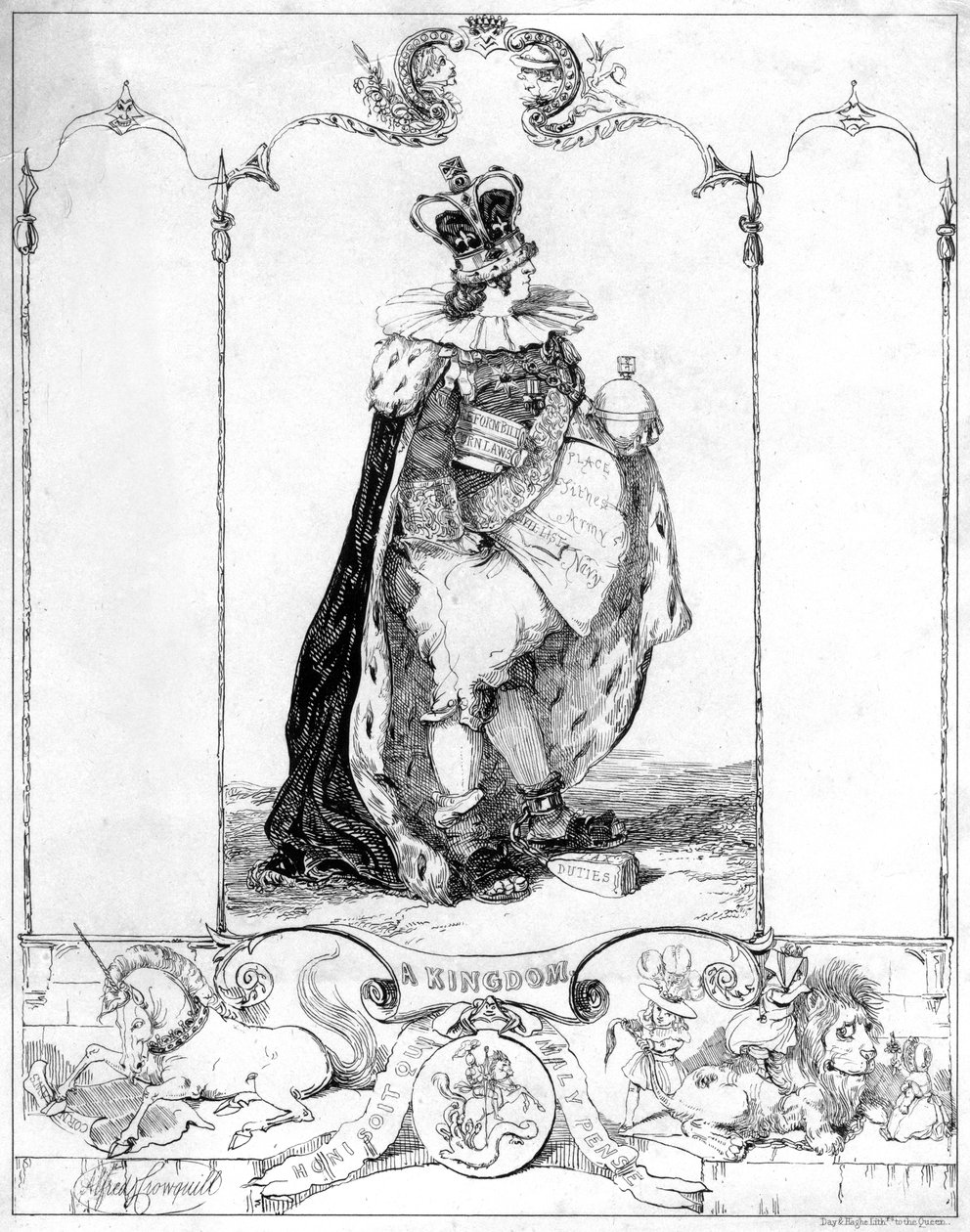 Ett kungarike, 1800-talet. av Alfred Crowquill