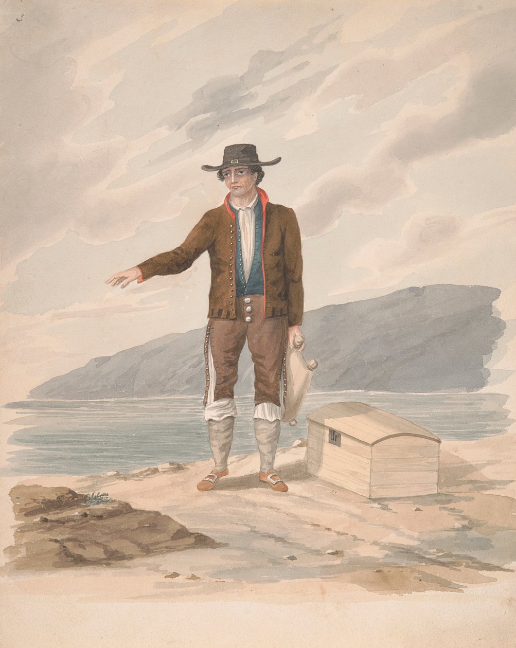 Man står på stranden - Hierro av Alfred Diston