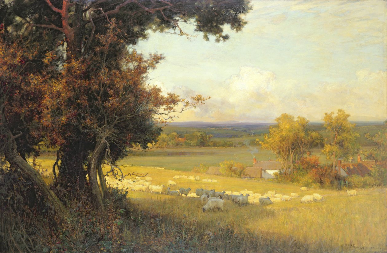 The Golden Valley (olja på duk) av Alfred East