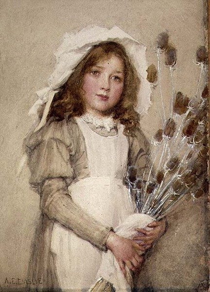 Ett gäng teasels (wc) av Alfred Edward Emslie