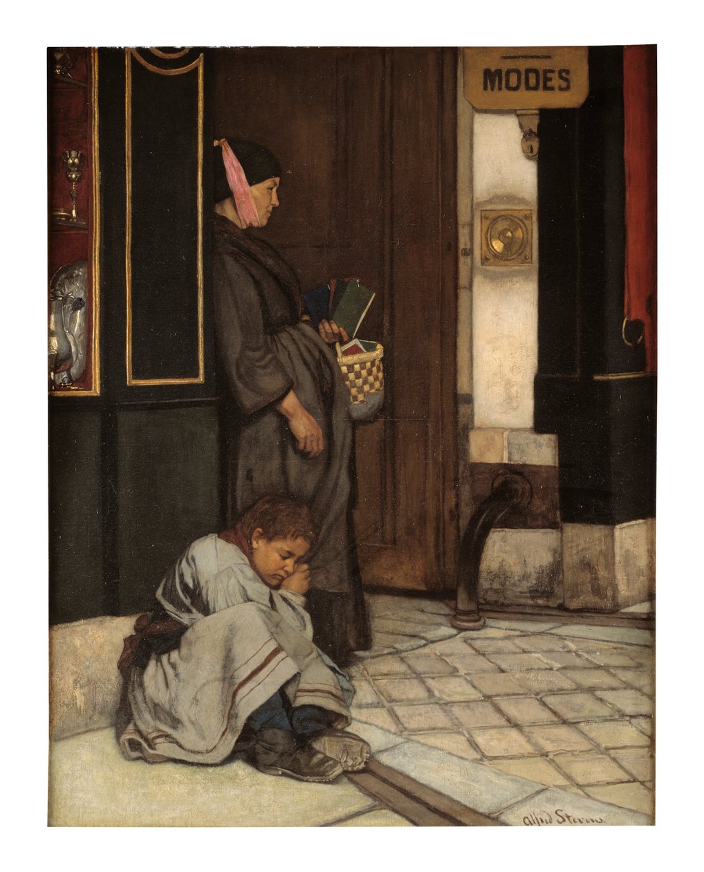 Tiggeri tolererad (olja på duk) av Alfred Emile Stevens