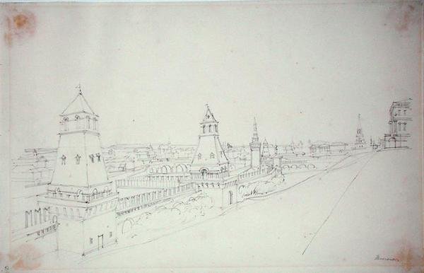 Moskva, 1827 av Alfred Gomersal Vickers