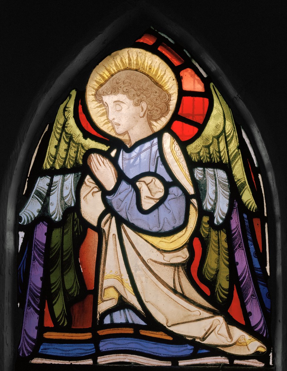 Praying Angel, 1866 (målat glas) av Alfred Hassam