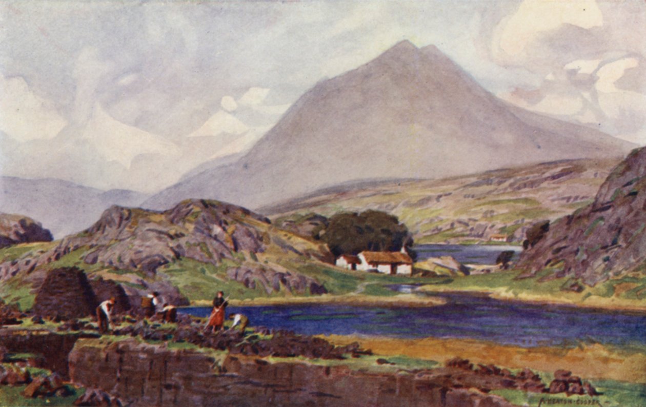 Turf Pickers, Connemara av Alfred Heaton Cooper