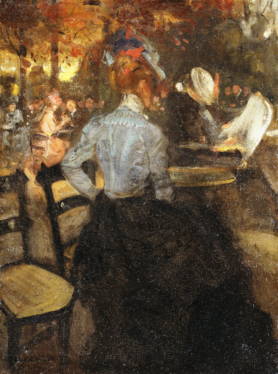 Caféet, ca 1900 av Alfred Henry Maurer