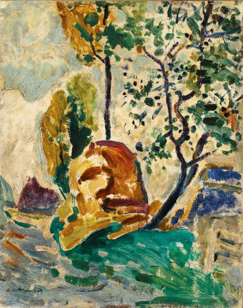 Träd och sten av Alfred Henry Maurer
