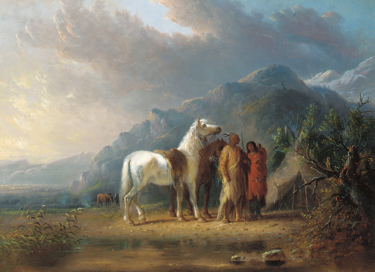 Sioux Camp (olja på duk) av Alfred Jacob Miller