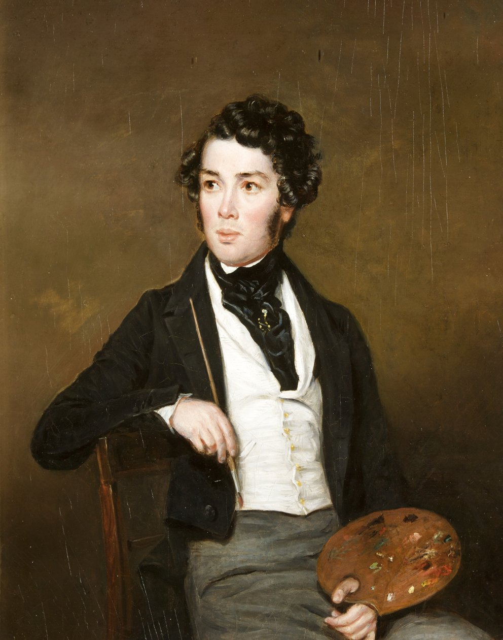 Porträtt av en okänd man av Alfred Newland Smith