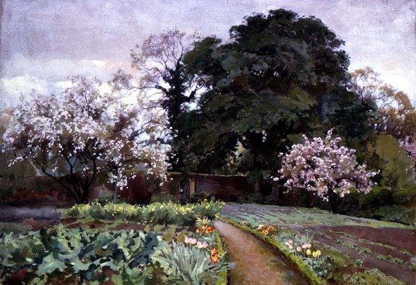 A Kitchen Garden, Frome, Somerset av Alfred Parsons