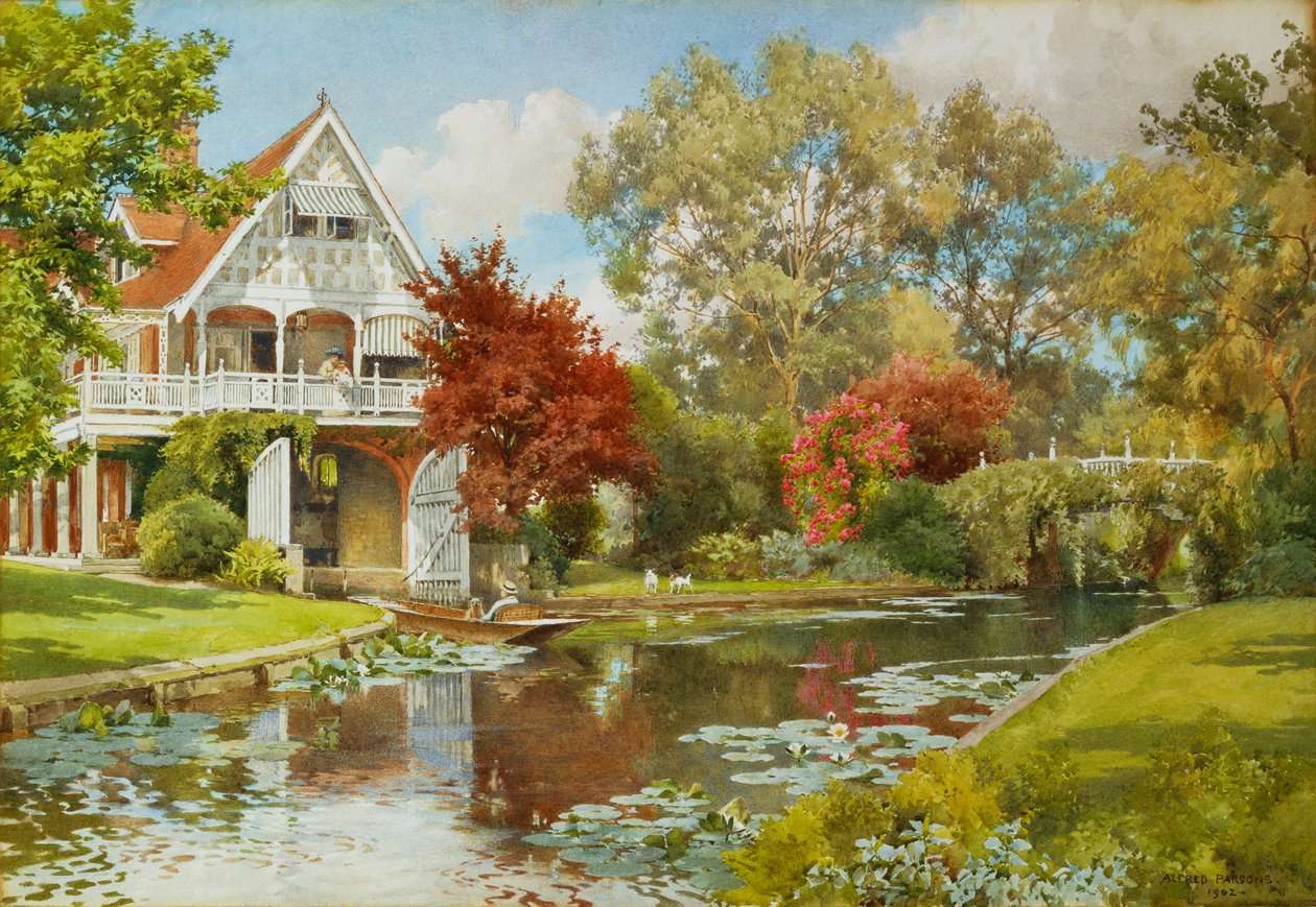 Båthuset, 1902 av Alfred Parsons