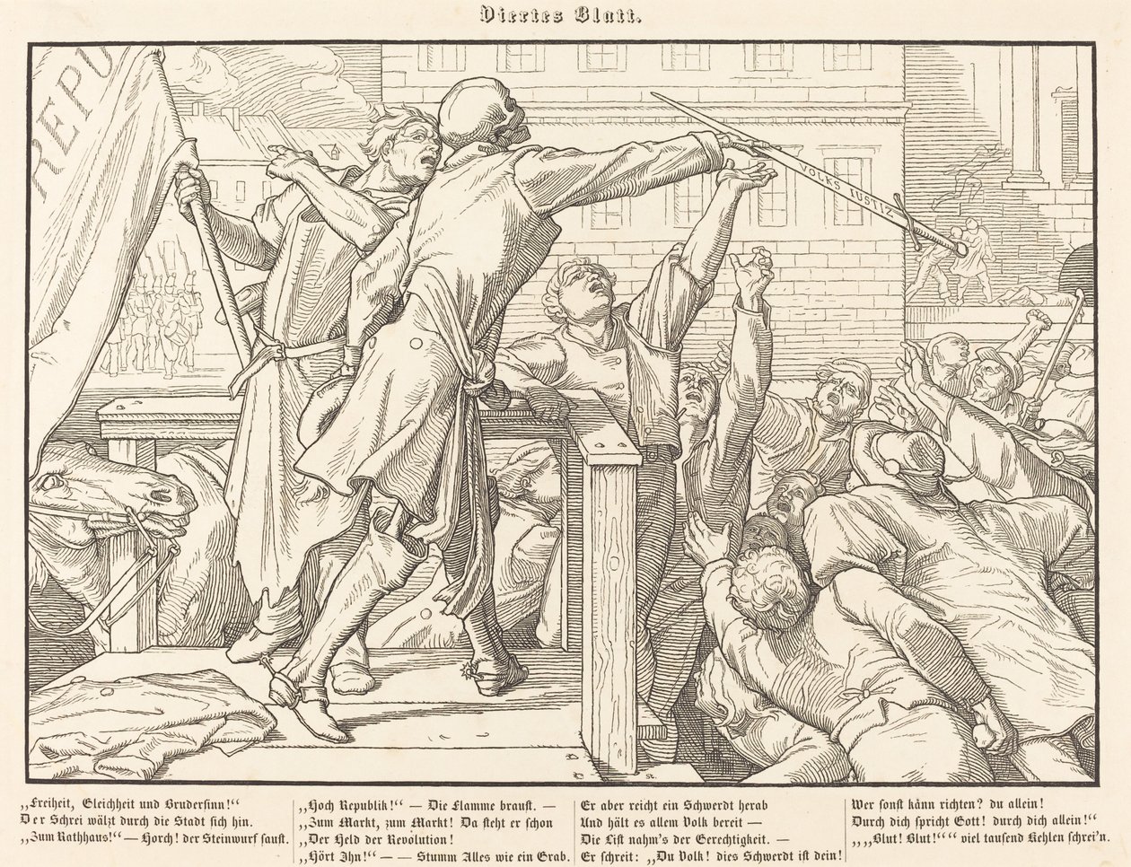 Även en Dödsdans IV av Alfred Rethel