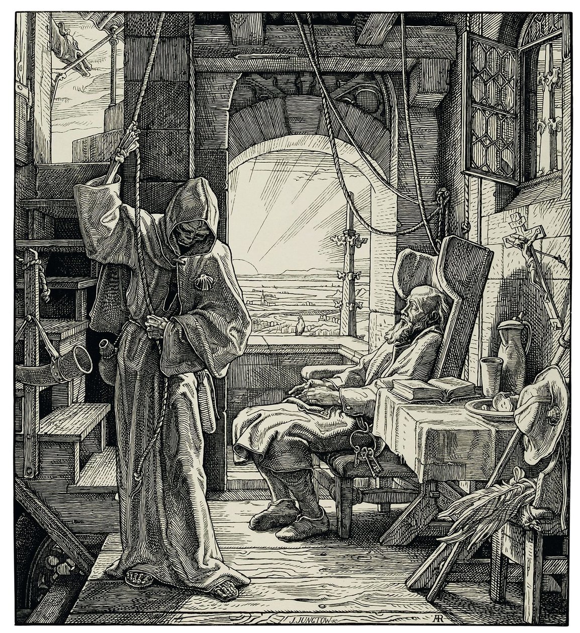 Död som vän, 1851. av Alfred Rethel