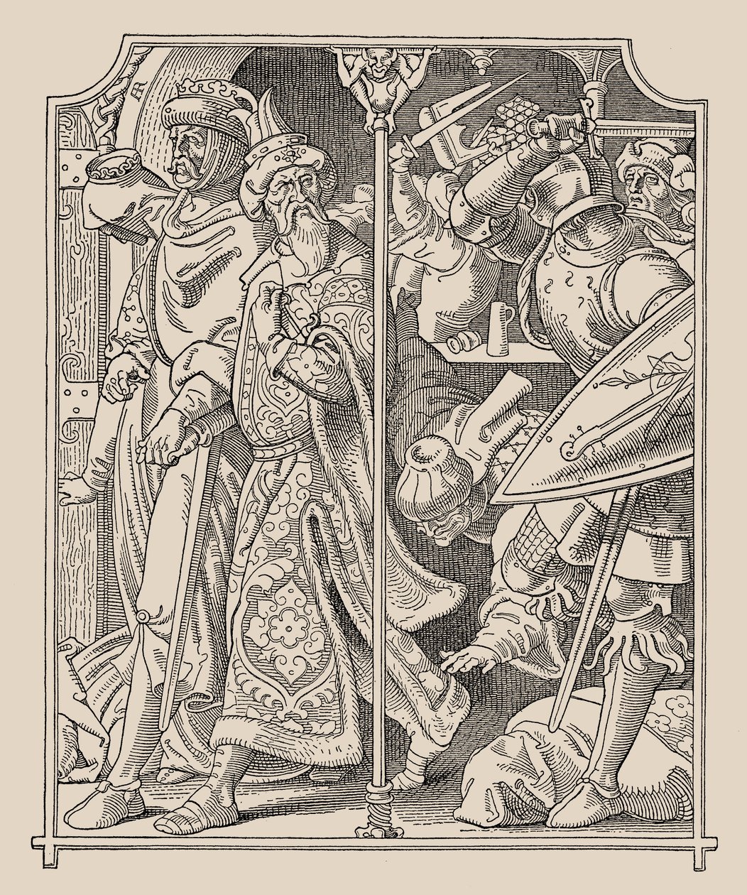 Nibelungen. Etzel och Kriemhild, 1840-1841. av Alfred Rethel