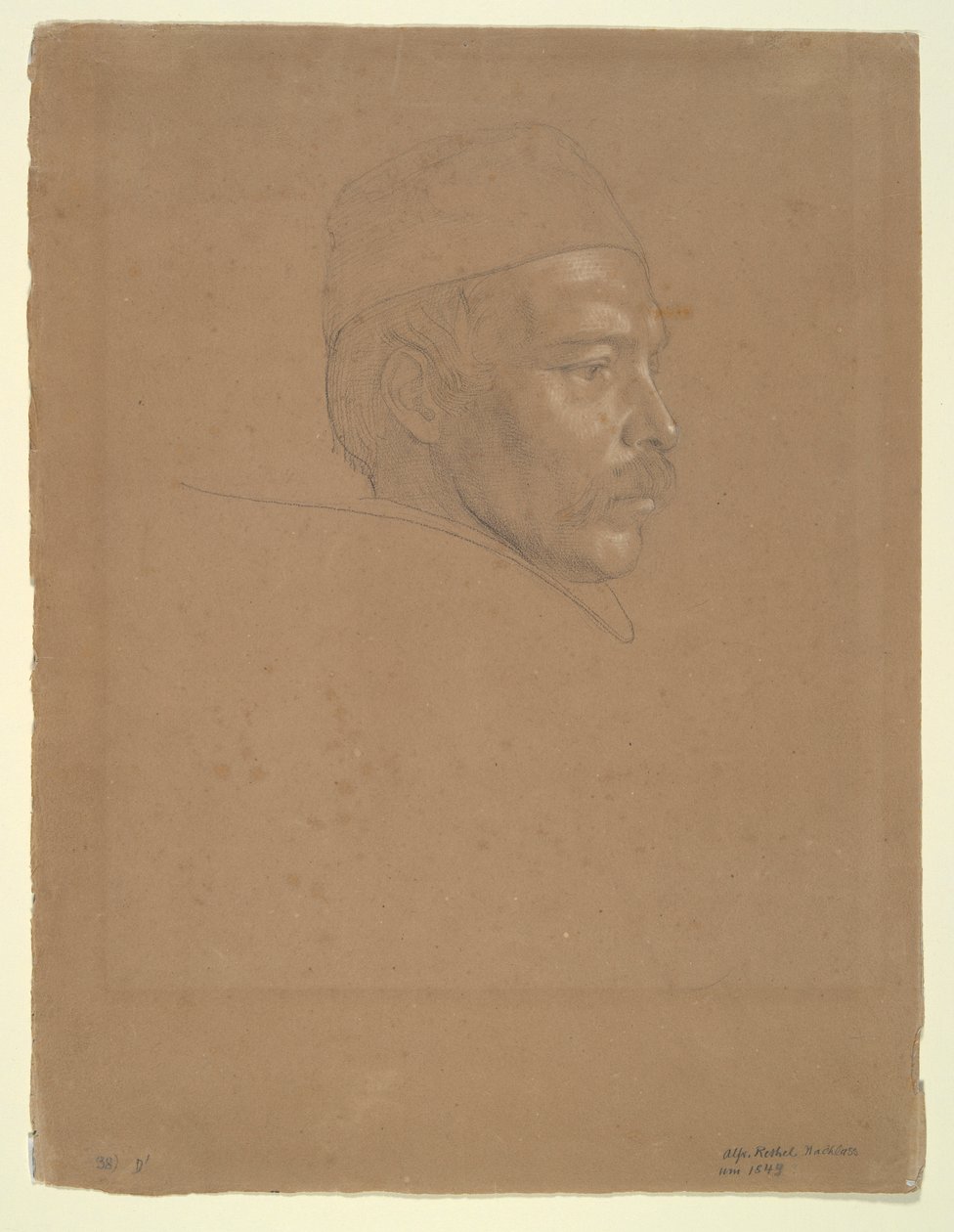 Studie av en man av Alfred Rethel