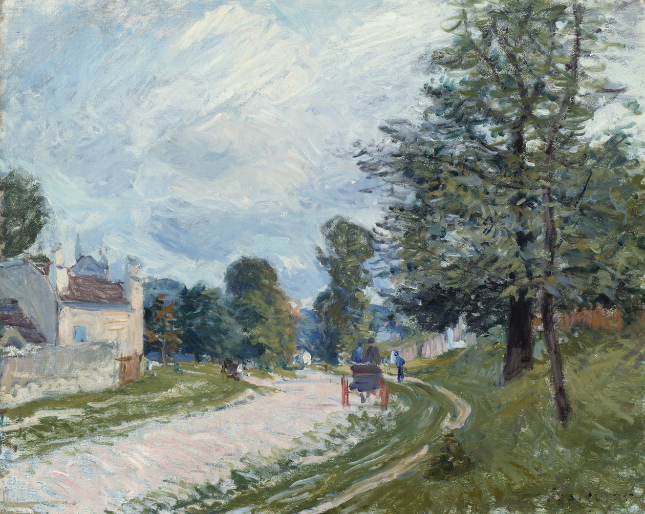 En sväng på vägen, 1873. av Alfred Sisley