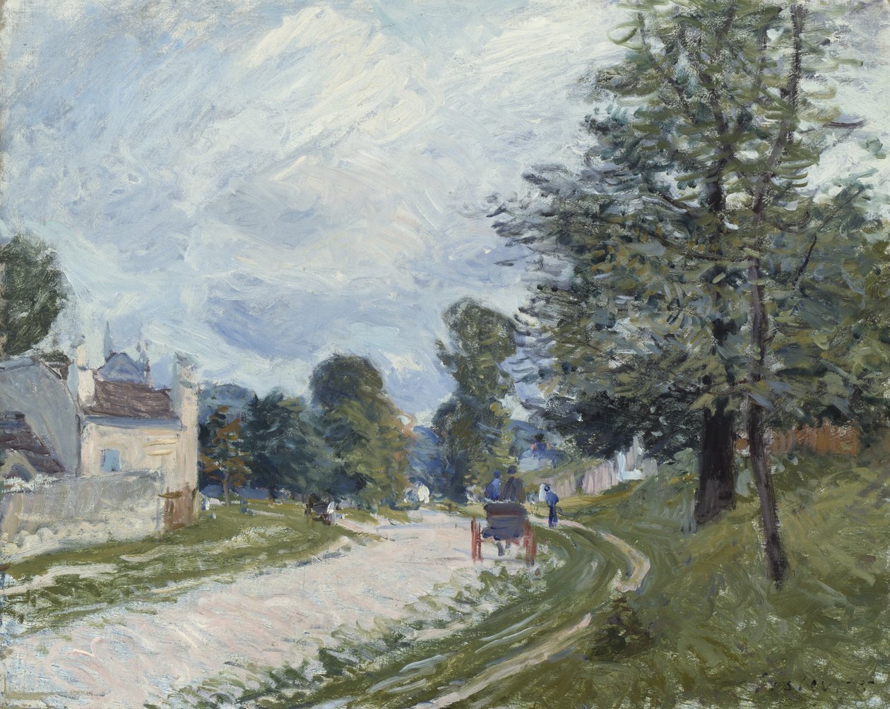 En sväng på vägen, 1873 av Alfred Sisley
